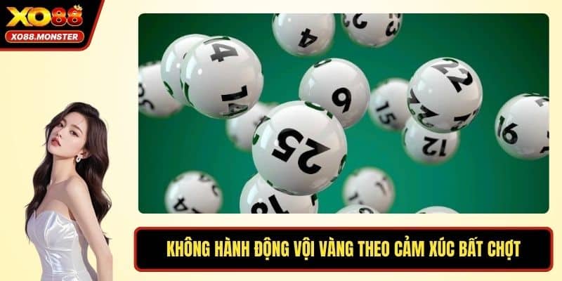 Không hành động vội vàng theo cảm xúc bất chợt
